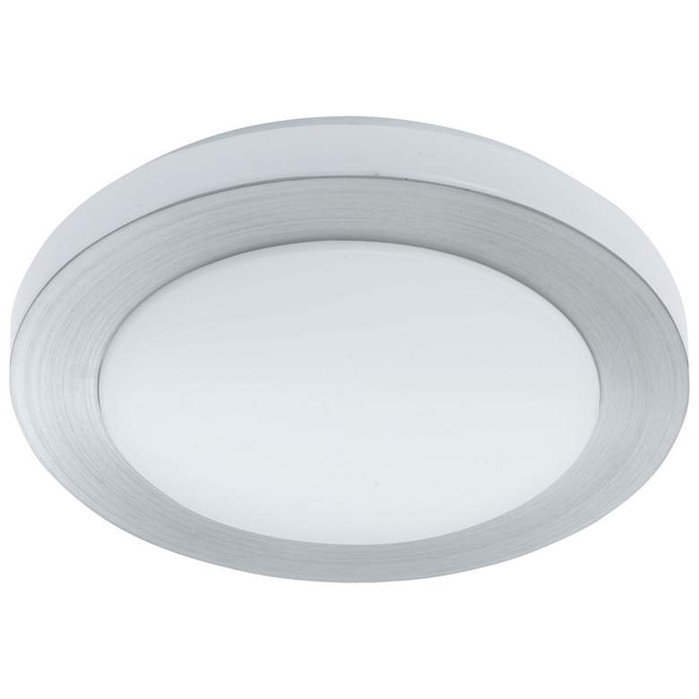 Image 1 Carpi 1 - 15 inch LED Ceiling Light - Brushed Aluminum - White Glass