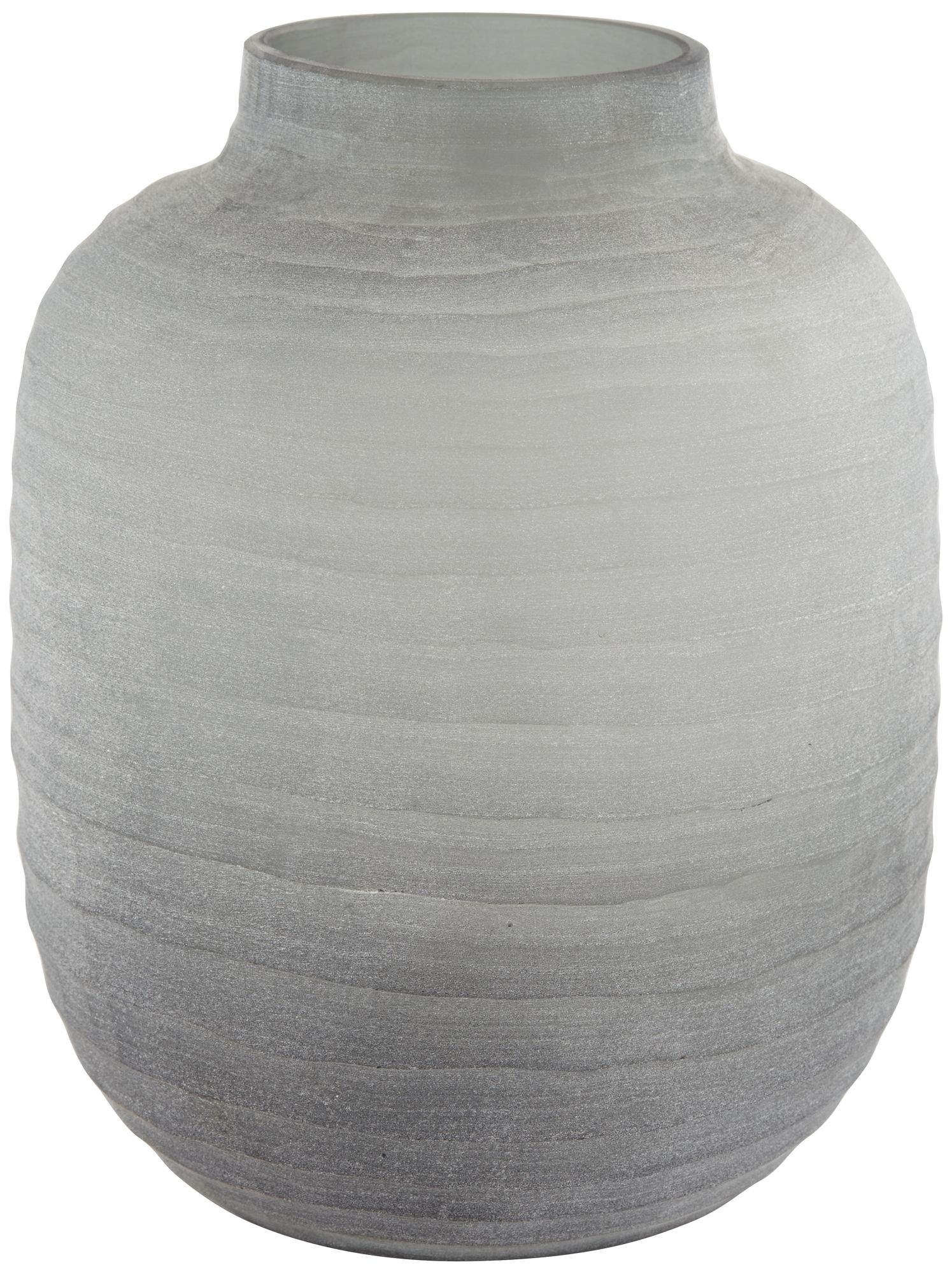 Carramar 11" High Matte Gray Glass Decorative Vase