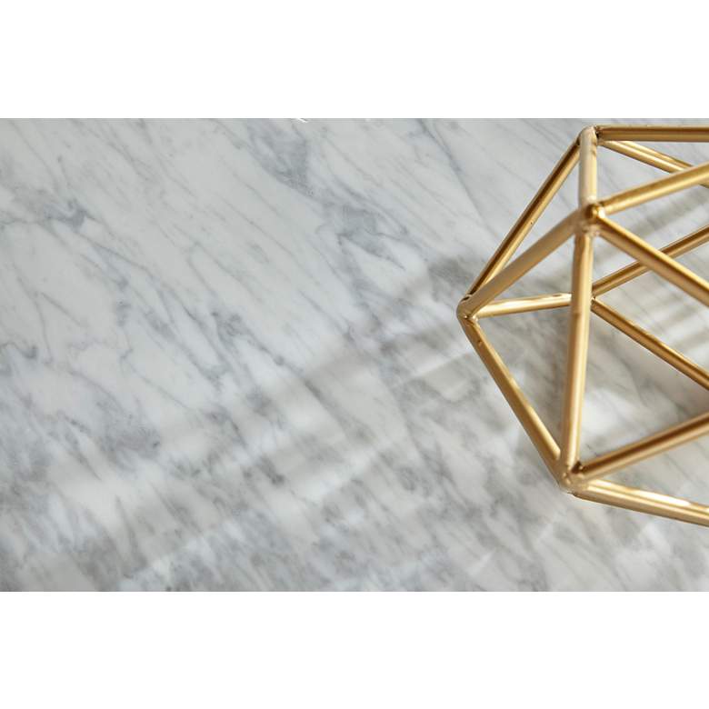 Image 3 Carrera 21"W White and Gold Nesting Accent Tables Set of 2 more views