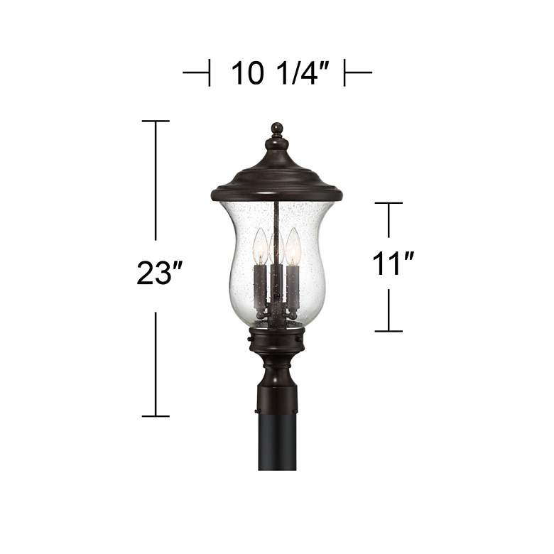 Image 7 Carriage 23" High Bronze 3-Light LED Outdoor Post Light more views