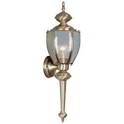 Carriage House 25 1/2&quot; Antique Brass Traditional Outdoor Wall Light