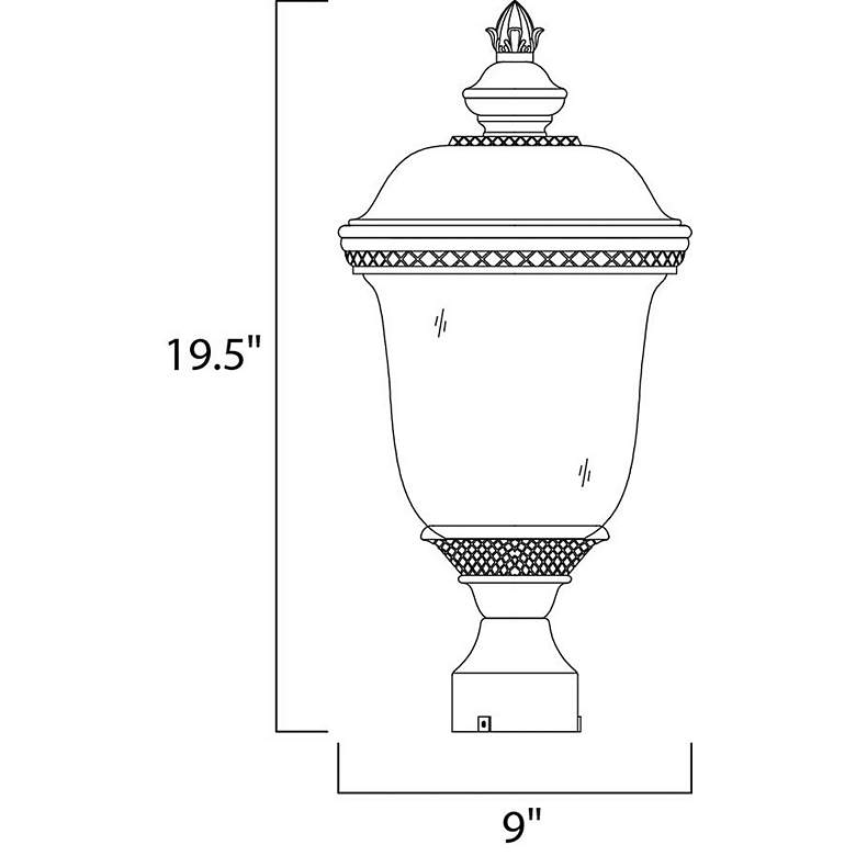 Image 2 Carriage House VX 19 1/2" High Oriental Bronze Post Light more views