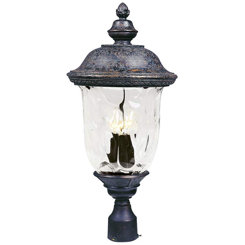 Image 1 Carriage House VX 26 1/2" High Oriental Bronze Post Light