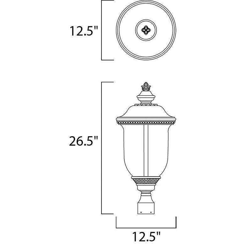 Image 2 Carriage House VX 26 1/2" High Oriental Bronze Post Light more views
