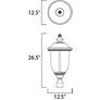 2_Carriage House VX 26 1/2" High Oriental Bronze Post Light more views