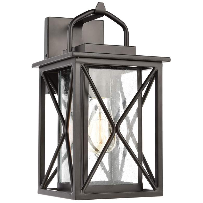 Image 1 Carriage Light 13 inch High 1-Light Outdoor Sconce - Matte Black