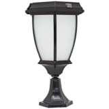Carriage-Style 15&quot; High Pier Mount LED Outdoor Solar Light