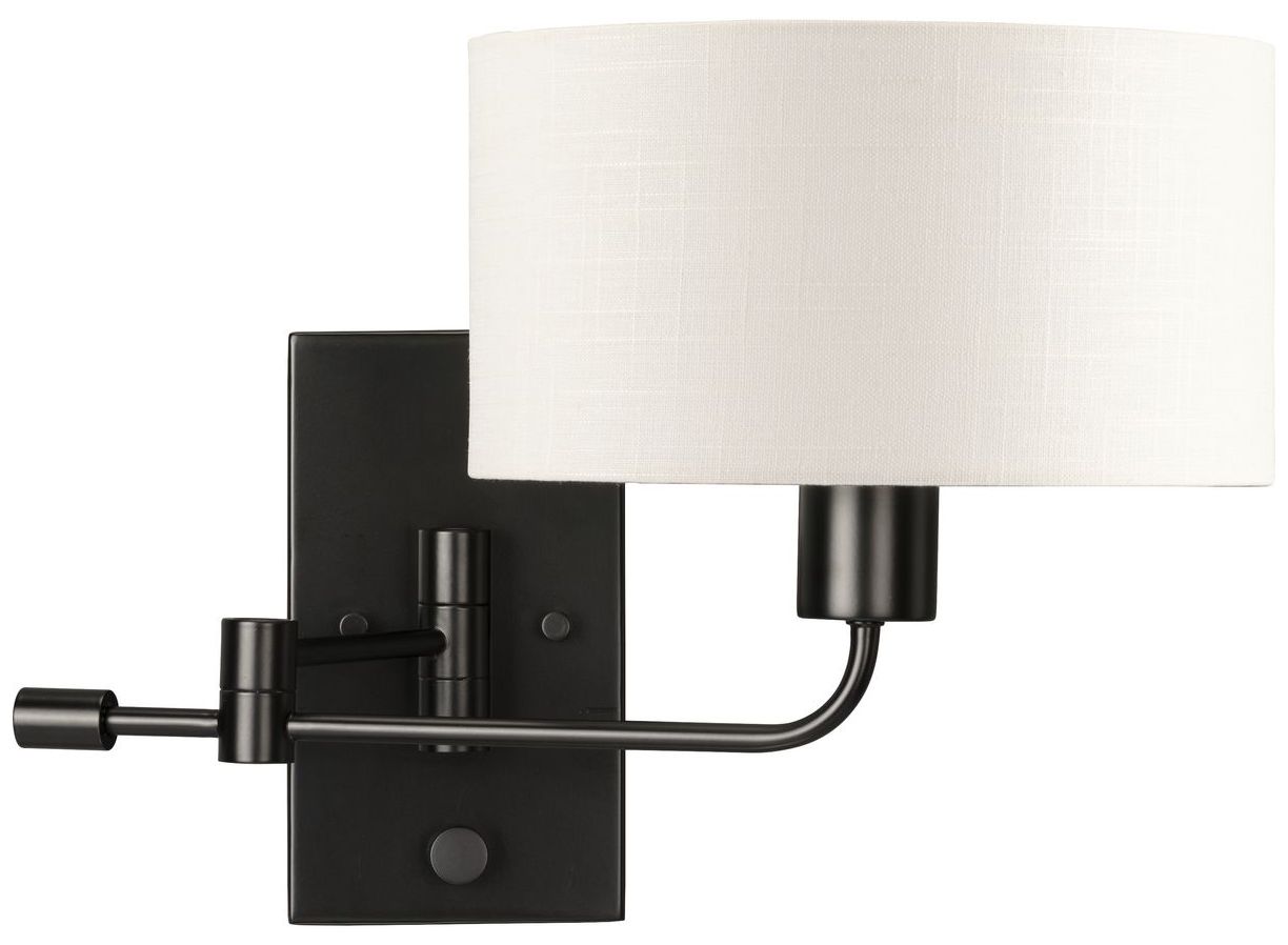 Thumbnail4 of Carrick Collection One-Light Summer Linen Shade Wall Light more views