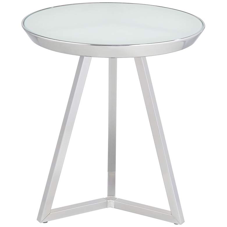 Image 1 Carrie 16 1/2 inch Wide Chrome End Table