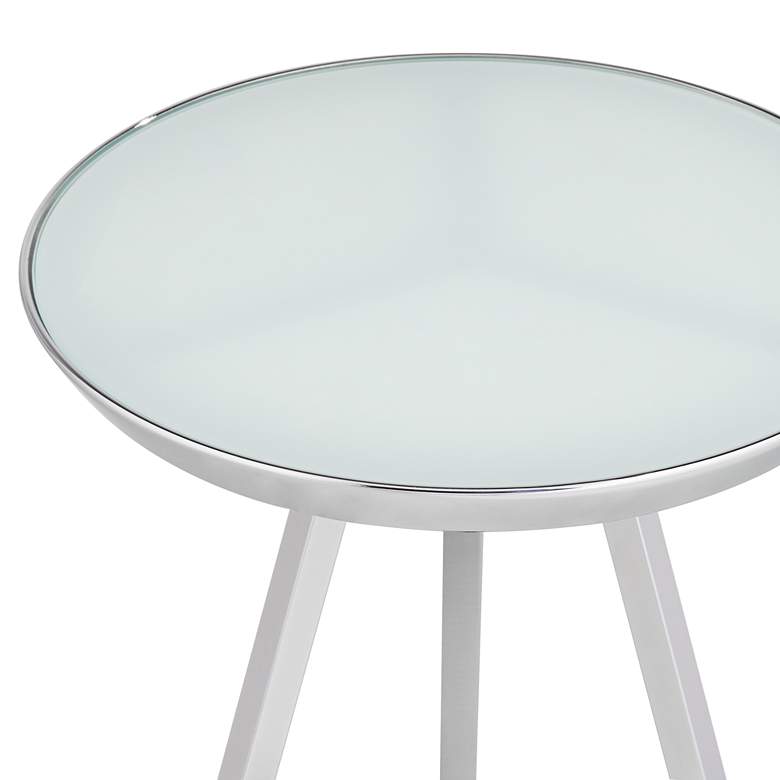 Image 2 Carrie 16 1/2 inch Wide Chrome End Table more views