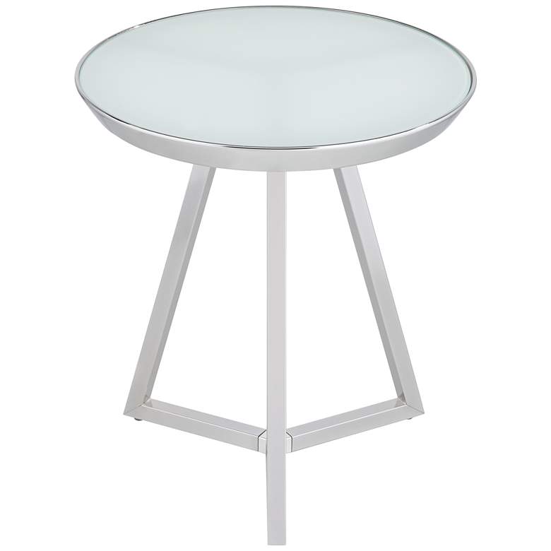 Image 4 Carrie 16 1/2 inch Wide Chrome End Table more views