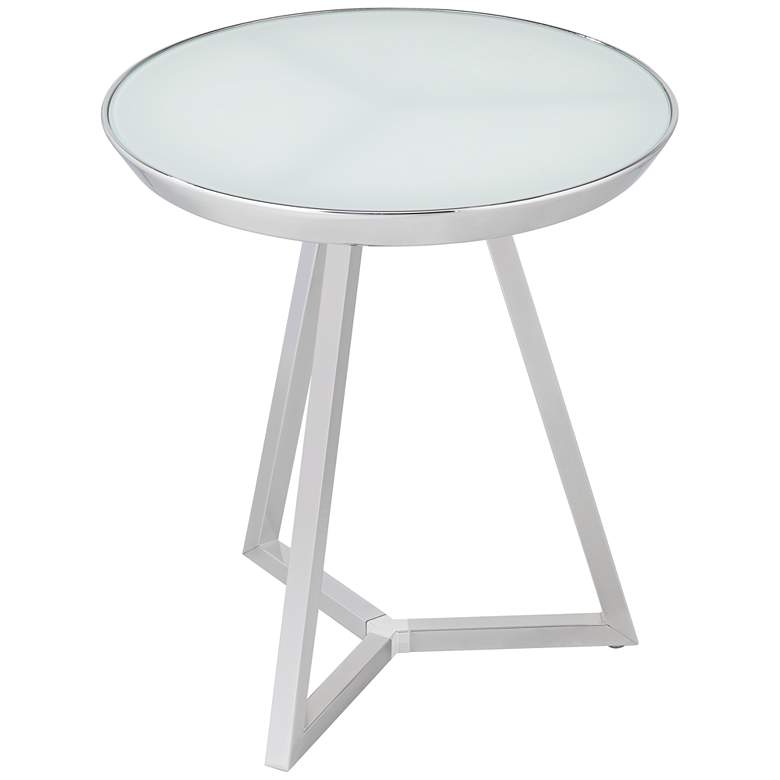 Image 5 Carrie 16 1/2 inch Wide Chrome End Table more views