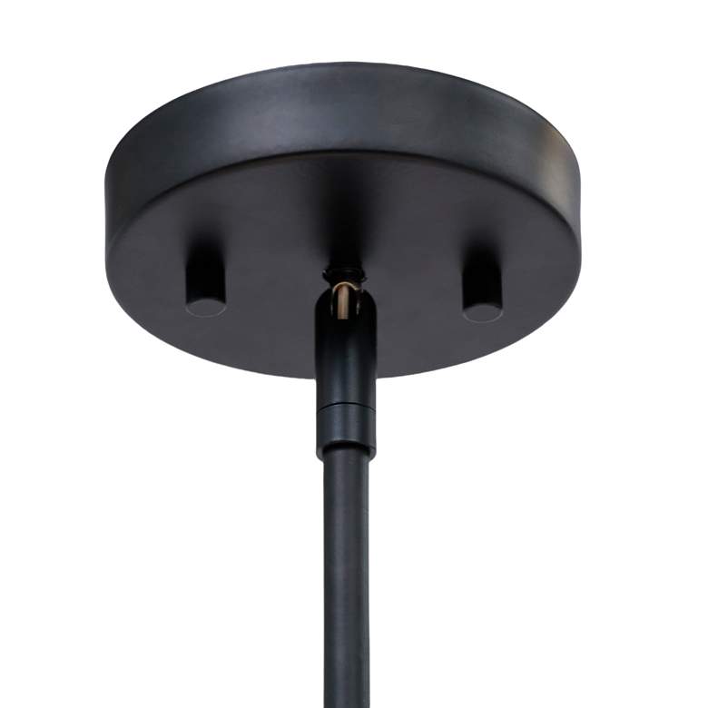 Image 3 Carrie 26" Wide Matte Black and Rattan Drum Pendant Light more views