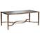 Carrie Antiqued Mirror Rectangular Metal Cocktail Table