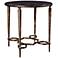 Carrie Antiqued Mirror Round Metal End Table
