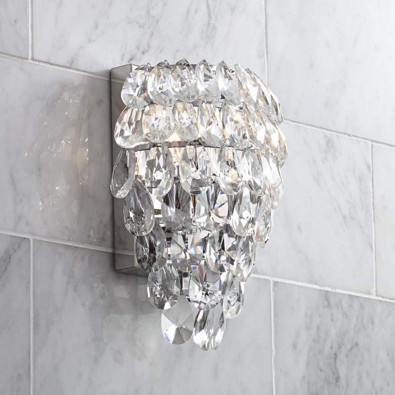 Image 1 Carriere 9 3/4 inch High Crystal Wall Sconce