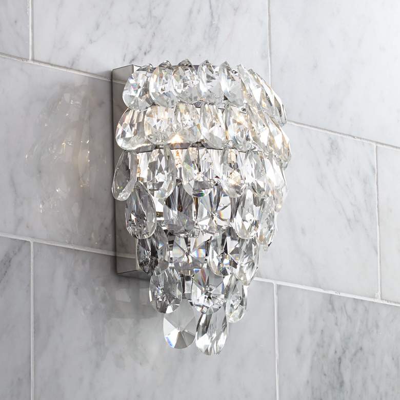 Image 1 Carriere 9 3/4" High Crystal Wall Sconce