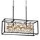 Carrine 38 1/2" Wide Black and Gold Kitchen Island Light Pendant
