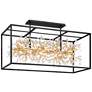 3_Carrine 38 1/2"W Satin Black and Gold 8-Light Ceiling Light
