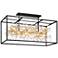 Carrine 38 1/2"W Satin Black and Gold 8-Light Ceiling Light
