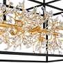 4_Carrine 38 1/2"W Satin Black and Gold 8-Light Ceiling Light more views