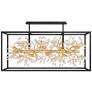 Watch A Video About the Carrine Satin Black and Gold 8 Light Ceiling Light