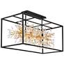 Watch A Video About the Carrine Satin Black and Gold 8 Light Ceiling Light