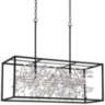 Carrine 38 1/2" Wide Black and Silver Island 8-Light Pendant