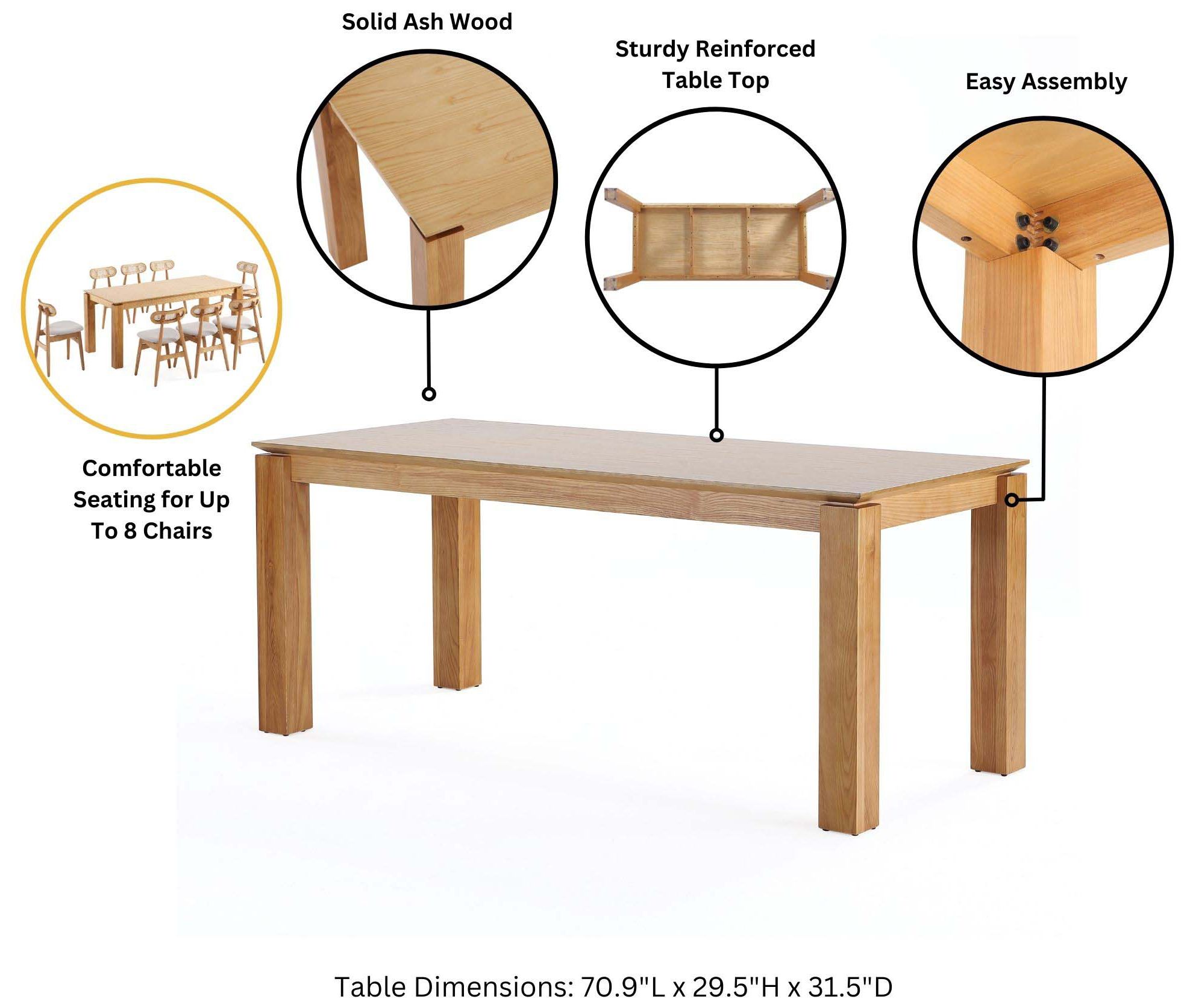 Image 7 Carrington and Rockaway 5-Piece Dining Set more views