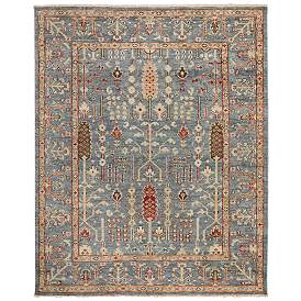Image1 of Carrington Traditional Oriental Hand Knotted Blue Area Rug 6499F