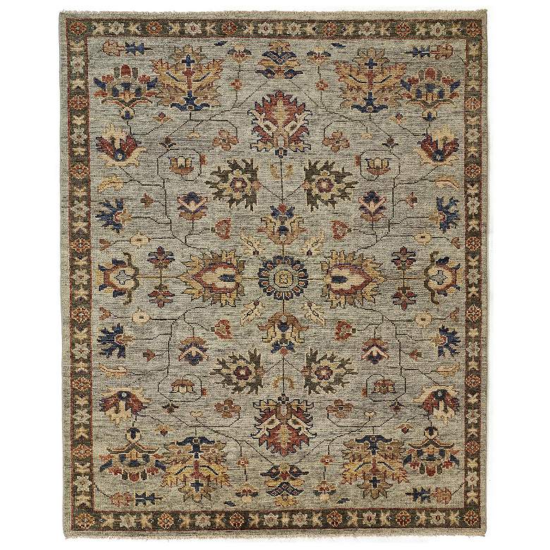 Image 1 Carrington Traditional Oriental Hand Knotted Gray Area Rug 6503F
