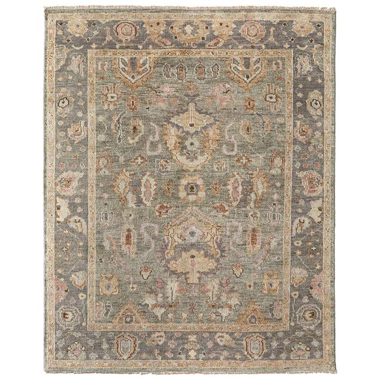 Image 1 Carrington Traditional Oriental Hand Knotted Gray Area Rug 6504F