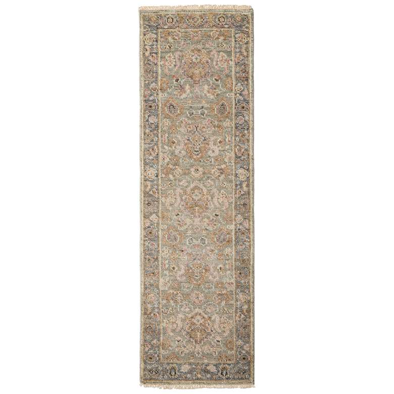 Image 1 Carrington Traditional Oriental Hand Knotted Gray Area Rug 6504F