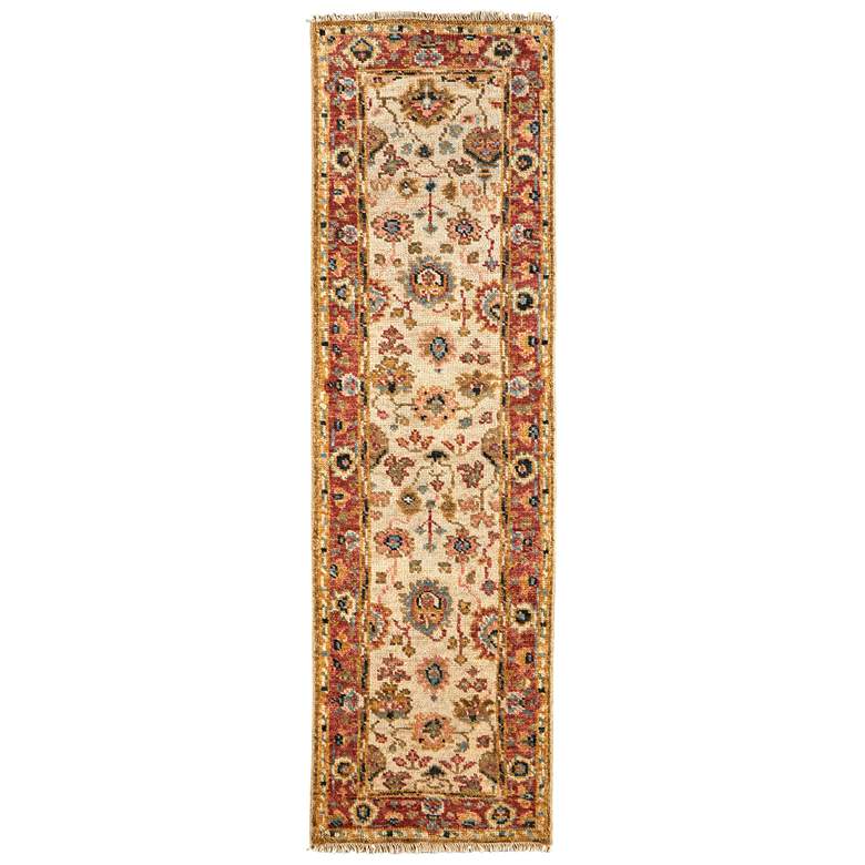 Image 1 Carrington Traditional Oriental Hand Knotted Ivory Area Rug 6805F