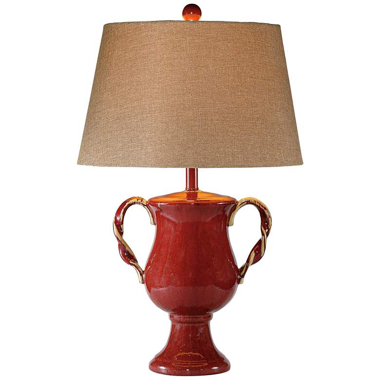 Image 1 Carrington Wine Ceramic Table Lamp