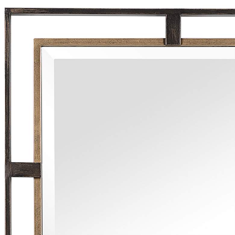 Image 3 Carrizo Distressed Bronze 22 inch x 32 inch Rectangular Wall Mirror more views