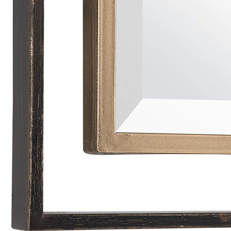 Image 4 Carrizo Distressed Bronze 22 inch x 32 inch Rectangular Wall Mirror more views