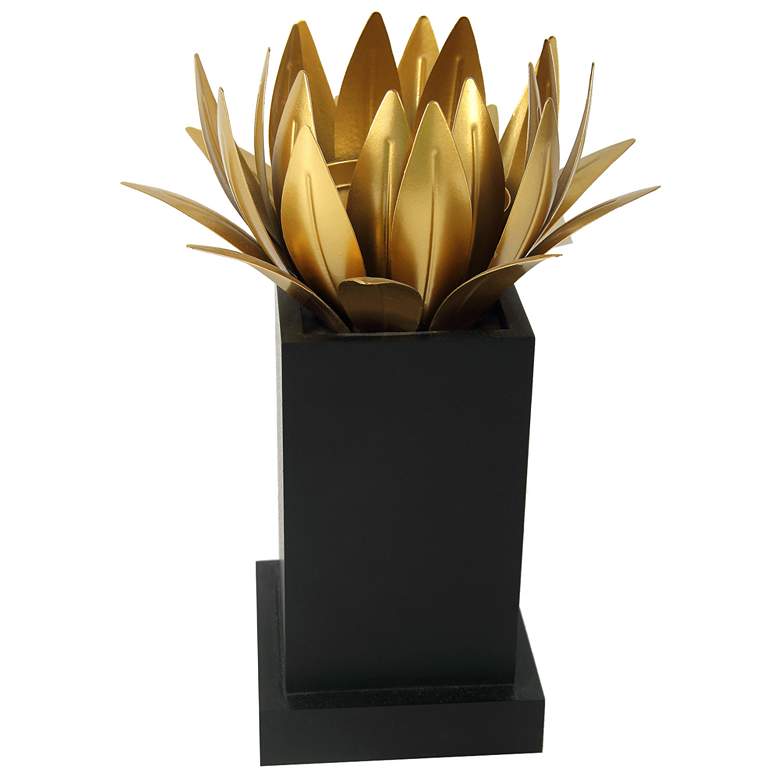 Image 1 Carroline 12 1/4" High Floral Pillar Candle Holder