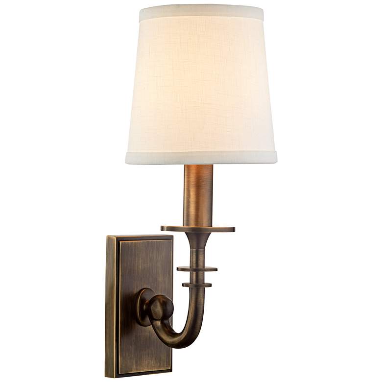 Image 1 Carroll 13" High Distressed Bronze Wall Sconce