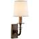 Carroll 13" High Distressed Bronze Wall Sconce 