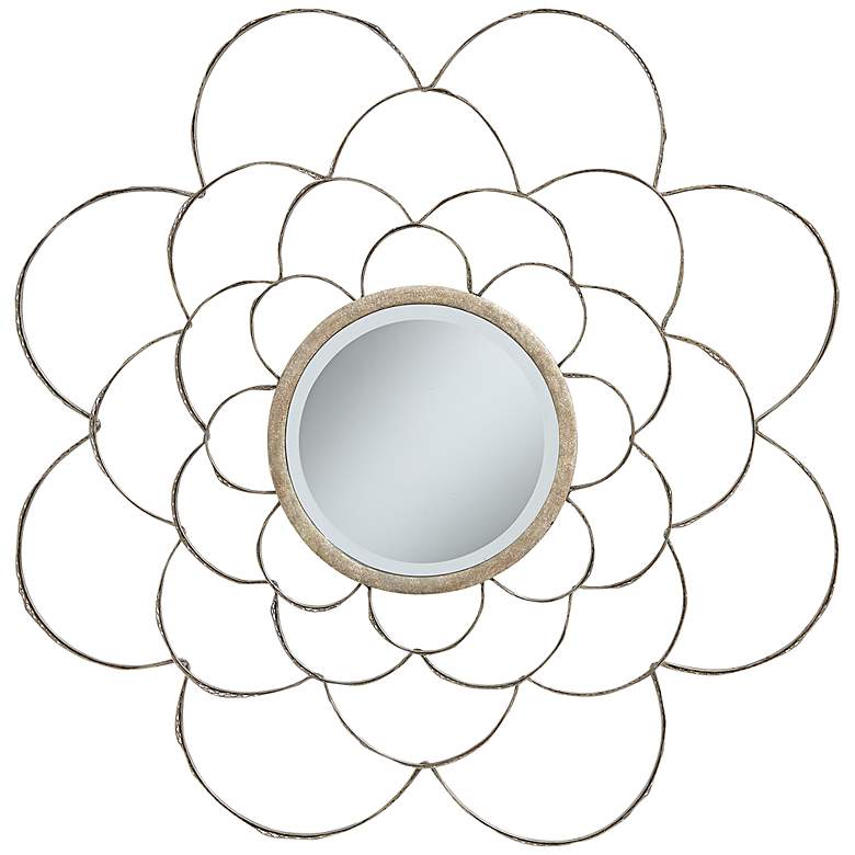 Image 1 Carrow 29 inch Round Floral Mirror Wall Decor