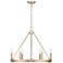 Carruth 25" Wide Modern Gold 6-Light Wagon Wheel Chandelier