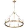 3_Carruth 25" Wide Modern Gold 6-Light Wagon Wheel Chandelier more views