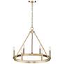 4_Carruth 25" Wide Modern Gold 6-Light Wagon Wheel Chandelier more views
