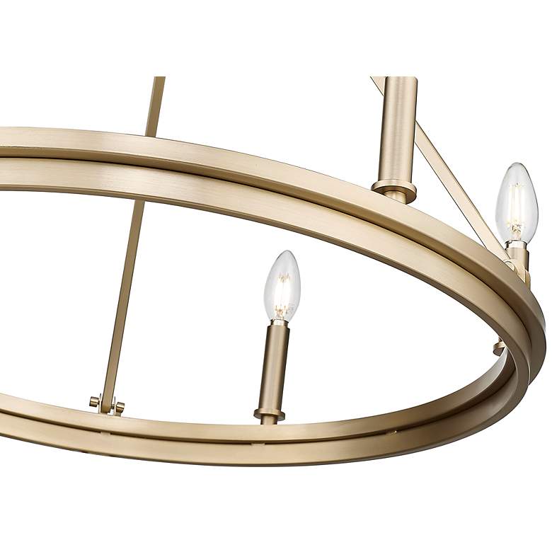 Image 5 Carruth 25" Wide Modern Gold 6-Light Wagon Wheel Chandelier more views