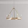 7_Carruth 25" Wide Modern Gold 6-Light Wagon Wheel Chandelier more views