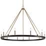 1_Carruth 45"W Matte Black and Modern Gold 10-Light Chandelier