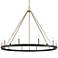 Carruth 45"W Matte Black and Modern Gold 10-Light Chandelier