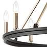 2_Carruth 45"W Matte Black and Modern Gold 10-Light Chandelier more views