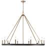 5_Carruth 45"W Matte Black and Modern Gold 10-Light Chandelier more views